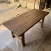 Mesa de madeira de olmo antiga, tampo de madeira maciça, mesa de chá vintage, suporte de chá, tampo de mesa de madeira natural para uso doméstico de madeira de olmo antiga, mesa de bar, mesa longa, escrivaninha