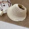 Chapéu Bucket de Sarja Desgastada com Letras e Bordas Desfiadas para Mulheres, Novo Estilo Primavera/Verão 2026, Chapéu de Caminhada com Aba Larga