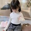 [Stock Listo] Prendas de Punto Básicas para Niñas, Prendas de Punto Jersey para Niños, Tops Ajustados para Bebé, Ropa para Niños, Moda 2025