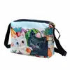 Bolsa Estilo Étnico Nueva Bolsa Cruzada Bolsa de Viaje de Yunnan Bolsa de Tela de Elefante Bolsa Bordada Bolsa de Hombro con Cremallera de Tres Capas