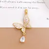 Colgante Transfronterizo Más Vendido Mariposa Esmalte Collar Accesorios para Mujeres, Diseño Simple, Componentes de Joyería Versátiles de Nicho para DIY