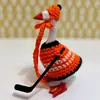 Tejido a Mano Transfronterizo Mini Ganso de Escritorio Americano Atmósfera de Fiesta Navideña Ropa para Mascotas Comercio Exterior de Amazon