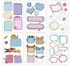 Adesivo Manual de Crescimento diy Álbum de Fotos Decoração de Bebê Adesivo de Desenho Animado Adesivo de Diálogo Caixa de Texto Escrevível Adesivo