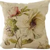 Fronha de Linho Estilo Americano Retrô com Estampa de Plantas e Flores para Almofada de Sofá de Sala de Estar Carro Fronteira Amazon