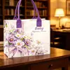 Bolsa de fieltro floral impresa por sublimación, Bolsa de mano de fieltro floral, Bolsa de regalo de fieltro de gran capacidad, Hecha a medida