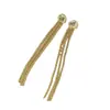 Pendientes Elegantes de Moda de Gama Alta de Nicho Accesorios para Orejas Tendencia Gymnopus Pendientes Largos con Borlas Brillantes para Mujer