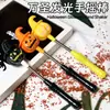 Decoración de Palo de Manivela de Halloween Linterna de Calabaza Juguete para Niños Pequeñas Calabazas Regalos Suministros para Fiesta Temática Adornos Luminosos