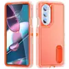 Capa de Celular Amazon Adequada para Motorola Motog5G 2025 com Suporte, Bloqueio de Cor, Estilo Europeu e Americano, Capa Protetora à Prova de Três