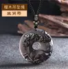 Pingente Fivela da Paz Signo do Zodíaco Obsidiana de Gelo Colar Masculino Feminino Ano Zodiacal Tigre Pingente Protetor