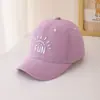 Bonés de Beisebol para Primavera e Outono para Meninos e Meninas, Bonés Infantis Estilo Coreano, Chapéus de Bebê, Chapéus de Sol Bordados com Letras para o Verão