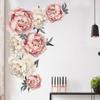 Pegatinas de Pared para Inyección de Tinta Personalizadas OEM Fx64057, Prueba Individual, Rica Peonía para Decoración del Hogar y Comercial