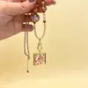 Colgantes de Tancka pintados a mano con incrustaciones de oro, varios estilos, collares, estilo tibetano para hombres y mujeres, cadenas versátiles para suéteres