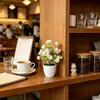 Suministrado directamente por el fabricante: Planta artificial de diente de león en maceta de 25 piezas para decoración de mesa en cafeterías y restaurantes, adorno de bonsái de flor artificial de plástico