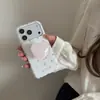 Estrellas con patrón de diamantes adecuadas para soporte en forma de corazón Apple 17PRO funda para teléfono iPhone18promax 15p simple 16
