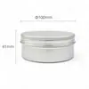 Lata de Aluminio Roscada de 250g D100*A41mm para Cera para Autos Casera, Betún para Zapatos, Bálsamo Perfumado para Autos, Envase Especial de Lata de Aluminio Metálico