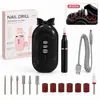 Nova Máquina Portátil Elétrica para Lixar Unhas Armazenamento de Brocas Removedor de Esmalte Removedor de Esmalte de Alta Velocidade Cuidados com as Unhas Carregamento Máquina de Polir Manicure