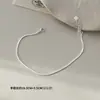 Nalan Plata S925 Exquisito y Sencillo Estilo Ins Diseño de Nicho Elegante Doble Capa Pulsera de Hueso de Serpiente con Cuentas Brillantes S8226