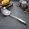 Utensilios de Cocina de Acero Inoxidable con Mango Hueco No Magnético Espátula Cuchara para Cocinar en Forma de S Juego de Espátulas Cucharón Espátula Colador de Cocina
