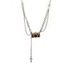 Collar de cámara retro marrón exagerado para mujer, chica popular, hip hop, tendencia de moda, temperamento, cadena para el cuello versátil, cadena para suéter, venta al por mayor