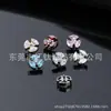 Joyería de Aleación de Titanio Jiangtai F136 con Tres Piedras de Circonita Marquise, Joyería para Piercings Corporales de Aleación de Titanio G23, Aretes