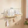 Estante de almacenamiento de pared para dormitorio, cesta de almacenamiento para aperitivos y artículos varios, cesta colgante de pared sin perforación para litera de dormitorio estudiantil