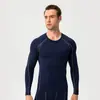 Camiseta de Entrenamiento para Correr y Fitness Ajustada para Hombre Amazon Elástica de Secado Rápido Manga Larga 1E18