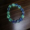 Pulsera de Vidrio Luminoso con Lámina de Oro de Doble Cara de Forma Especial, Pulsera de Vidrio Brillante para Hombres y Mujeres, Diseño de Cielo Estrellado, Artículo Popular de Venta Caliente en Transmisiones en Vivo