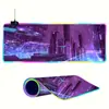 Popular Série Cyberpunk Gaming Mouse Luminoso e Teclado Pad RGB Desk Mat Fábrica Personalizada Atacado
