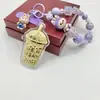 Chaveiro Moderno Simples Moda Versátil Pingente de Bolsa Gato Kt Deus da Riqueza Imediata Panda Feliz Pingente