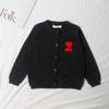 Cardigan Jacket de Amor para Padres e Hijos Nuevo Año 2024 Suéter de Algodón Tejido para Niños Mini Suéter de Corazón