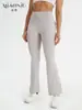 Calça Yoga Flare com Bolso Amazon Workwear Secagem Rápida Sensação Nua Levanta Bumbum Calça Yoga Fitness Esportiva