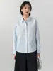 Camisa de Manga Larga para Mujer Otoño e Invierno con Botones Ocultos