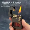 Encendedor de Queroseno Mecha Ciberpunk Zorro con Tanque de Aceite Transparente e Ignición Mecánica, Regalo para Novio