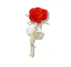 Broche de rosa Tulipa de diamante europeu e americano simples elegante corsage design de moda acessórios de roupa
