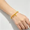 Pulsera tejida de loto estilo antiguo color oro arena, estilo chino nuevo, lujo ligero, retro, pulsera de cuentas hecha a mano, Dos Mundos Unidos, nueva colección 2026