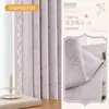 Cortinas blackout flor de Morris dupla face em branco creme francês, novo jacquard de chenille para quarto e sala de estar, com um toque de luxo