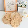 Simples Tecido Placemat Imitação Rattan Plástico Redondo Isolado Térmico Placemat Flushable Doméstico Cozinha Vime Mesa De Jantar Prato Mat