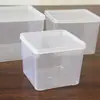 Caja Mantenedora de Frescura Erlifan con Tapa, Caja Transparente de Plástico, Caja para Material Medicinal, Caja para Mermelada y Leche de Soya, Caja para Pastel, Caja para Conservar Muestras