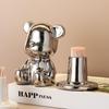 Caixa de palitos de dente de urso fofo de alto valor, tubo de palitos para casa, caixa de armazenamento personalizada criativa de luxo leve para cotonetes e fio dental, atacado