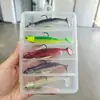 Taiyu Kit com 6 Anzóis com Cabeça de Chumbo Isca de Pesca com Cauda em T Envolvida em Chumbo Iscas Artificiais Macias Isca Luminosa para Pesca em Mar Fabricante Atacado