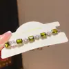 Pulsera de Lujo Ligero con Circonita y Hebilla Redonda Rectangular Estilo Retro Europeo y Americano Elegante Exquisita Joyería de Mano de Gama Alta de Nicho