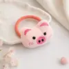 Lindo scrunchie de cerdito, diademas de moda estilo ins, cuerdas para el pelo dulces y femeninas, cuerdas para el pelo de peluche de cerdito estilo chica del bosque para mujer