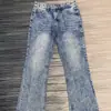 Jeans acampanados 517 de mármol con un estilo limpio, azul hielo, estilo nicho de alta gama, pantalones que alargan y estilizan