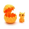 Juego de Juguete de Huevos de Dragón de Cristal Impresos en 3D para Pascua, Adornos de Escritorio, Mini Decoración Infantil, Luminoso, Colorido