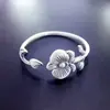 Pulseira anel flor de prata estilo retrô moda nacional design personalizado pulseira personalizada feminina
