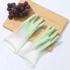Guantes para lavar platos para mujer, duraderos y cómodos para uso doméstico, guantes de goma impermeables para lavar platos, hacer tareas del hogar y limpiar ropa