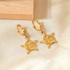 Europeus e Americanos Mais Vendidos Acessíveis Luxo Nicho Brincos Aço Inoxidável Metal Ouro 18K Brincos Femininos Moda Feminina Brincos Atacado