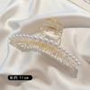 Pinza para el pelo de perla estilo ins coreano, pinza de tiburón transparente vintage, tamaño pequeño para cabeza de niño, tarjeta para el pelo de cibercelebridad, accesorio para la cabeza