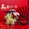 Nuevo Llavero de Caballo Pequeño Princesa de Oro Puro Colgante Creativo de Dibujos Animados Popular al por Mayor Encanto para Teléfono