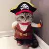Suministros para Mascotas de Halloween Pirata Lindo Divertido Peculiar Disfraz de Gato Atuendo de Transformación 3D Ropa para Perro Gatito